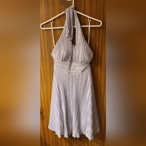 Glittery Silver Halter dress